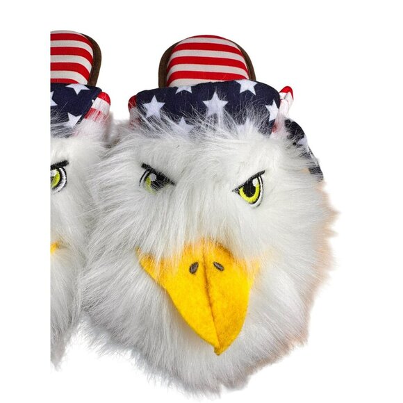 Dearfoams Americana Bald Eagle Slippers Size 9 - 10 - Picture 4 of 10